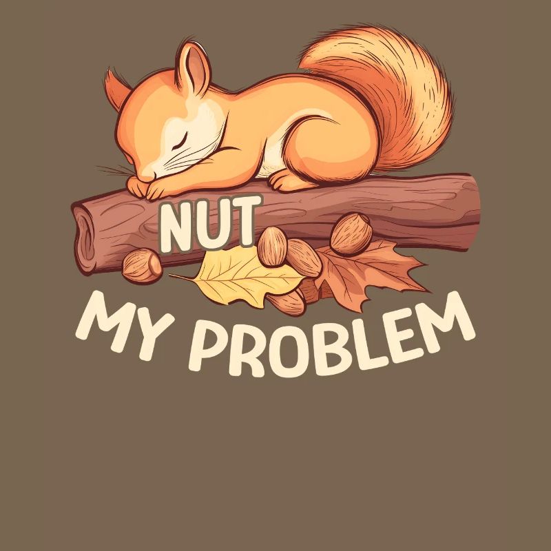 Nut My Problem Morning Grouch Squirrel Gift