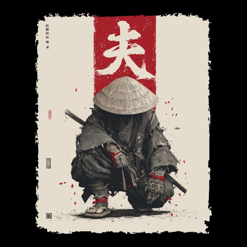 Épée de samouraï, guerrier japonais, combattant ninja