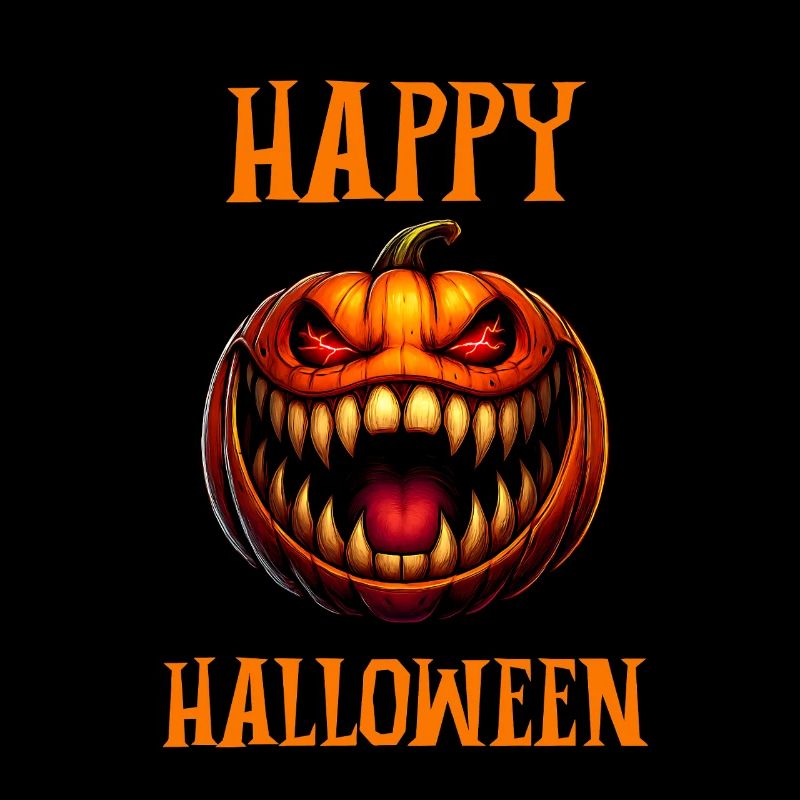 Joyeux Halloween – visage de citrouille effrayant