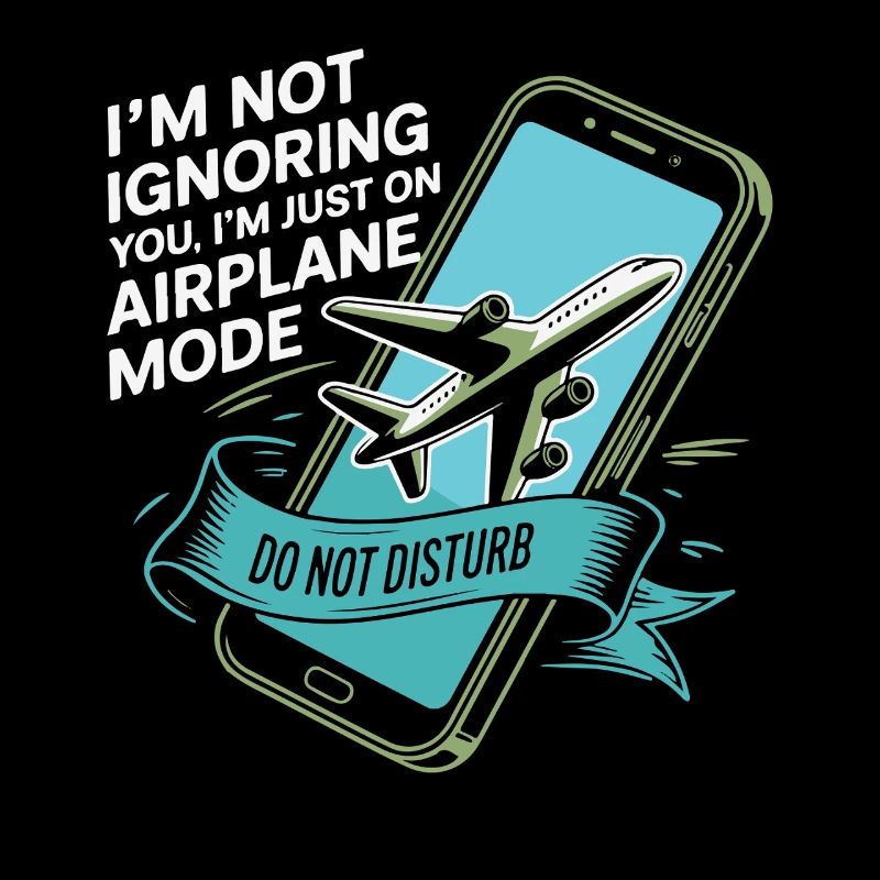 Flugmodus Humor Illustration