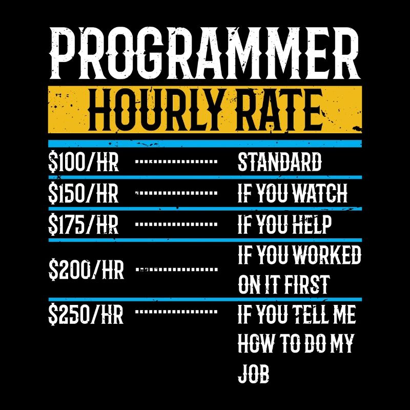 Programmeur Funny Taux horaire