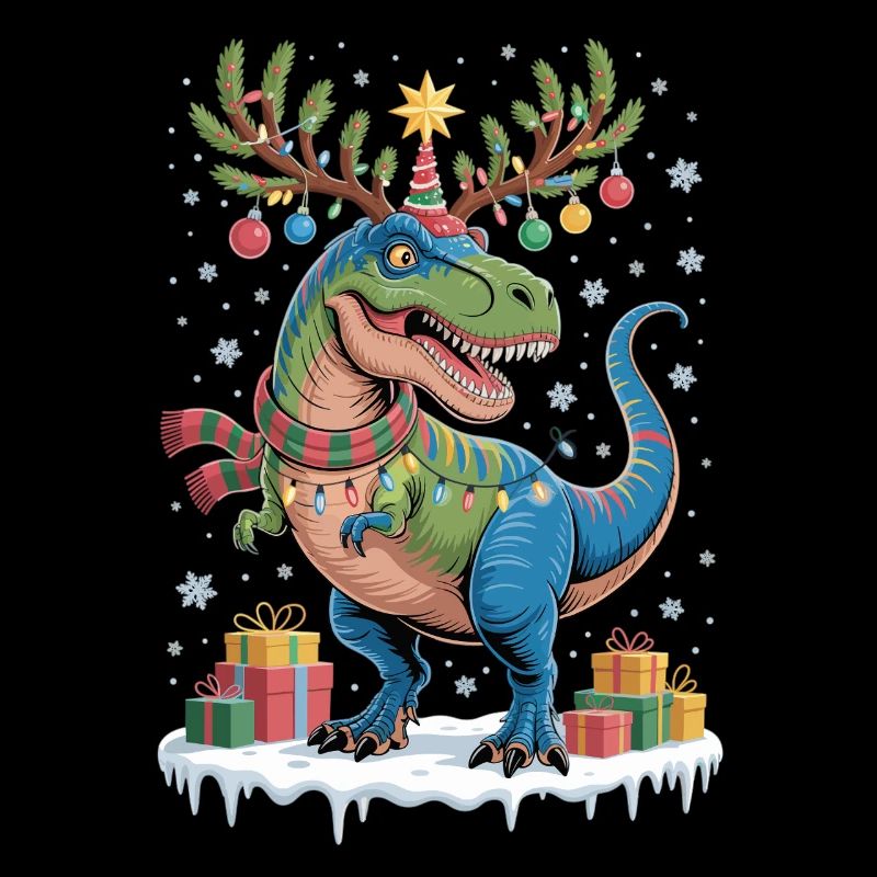 Tree Rex – Funny Dinosaur Christmas T-Shirt