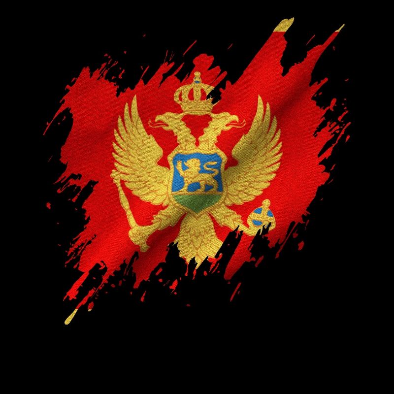 Drapeau du Monténégro, style déchiré