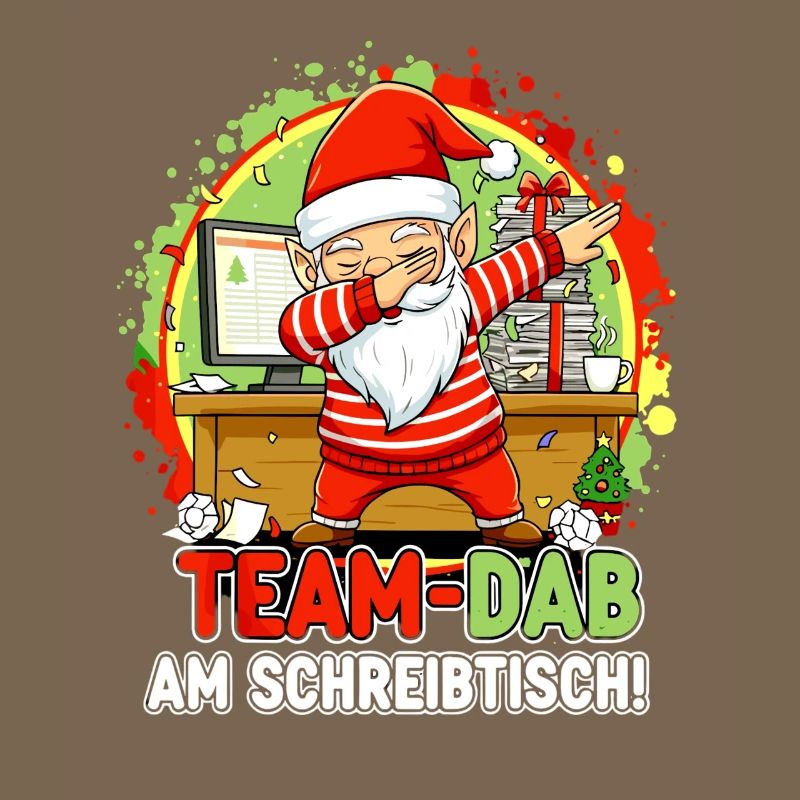 ÉQUIPE À LA TABLE DE BUREAU GNOME BUREAU DE BUREAU DE NOËL