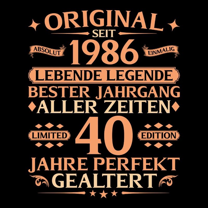 40e anniversaire Vintage 1986 absolument unique