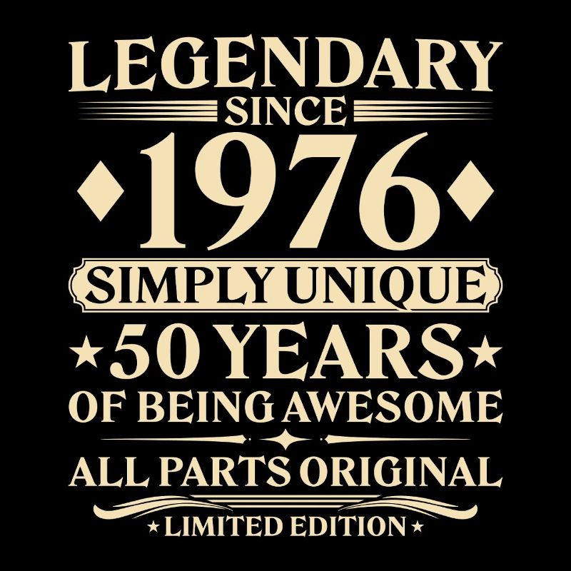 1976 Born Unique 50th Birthday