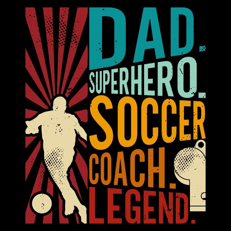 Fußballtrainer Papa Superheld Vater Legende