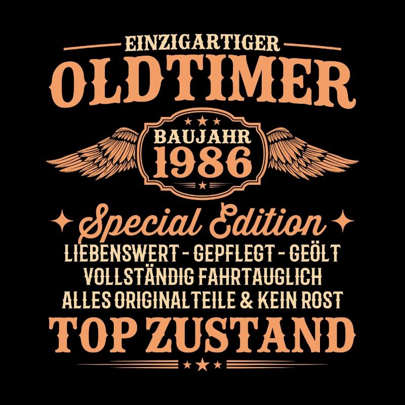 40. Geburtstag Oldtimer Baujahr 1986 Geschenk
