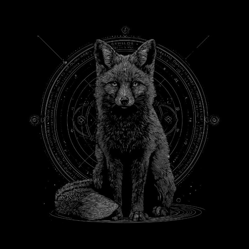 Secret Fox Spirit - Magic Symbol Circles