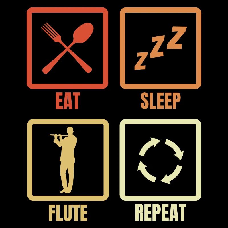 Manger Sommeil Flûte Répéter