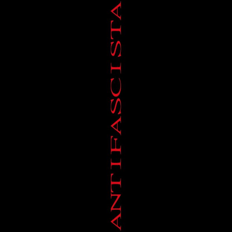 Lettrage antifasciste vertical (étiré)