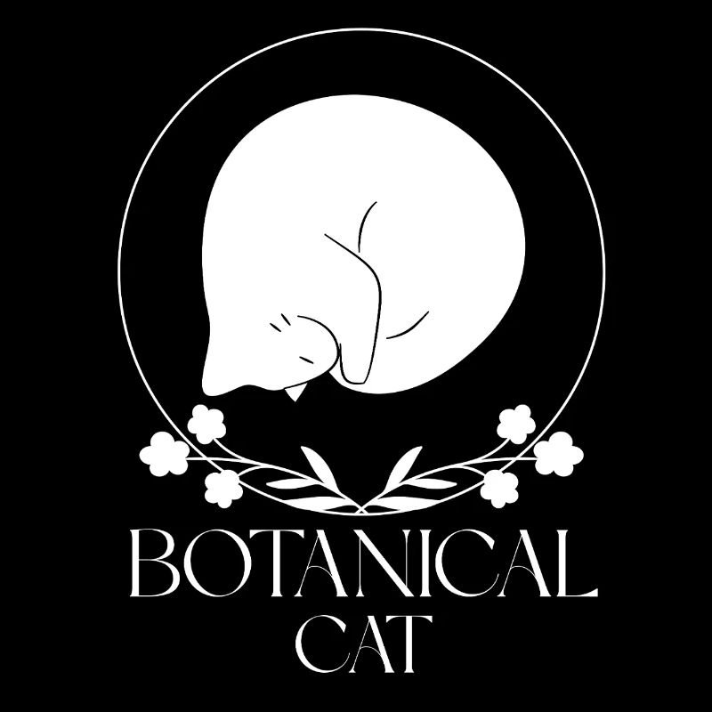 Minimalist Botanical Cat