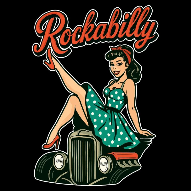 Rockabilly Oldtimer Hot Rod Pin Up 50er Geschenk