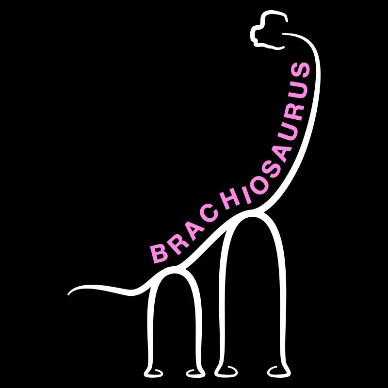Dinosaur Brachiosaurus Dino Line Graphic
