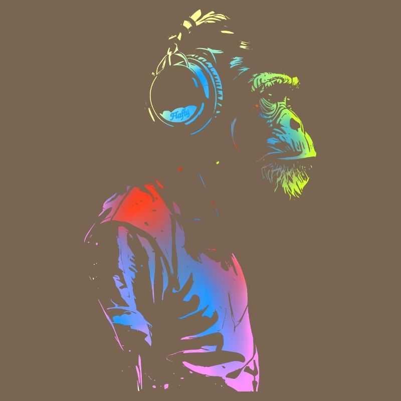 Affe mit Kopfhörern 🎧