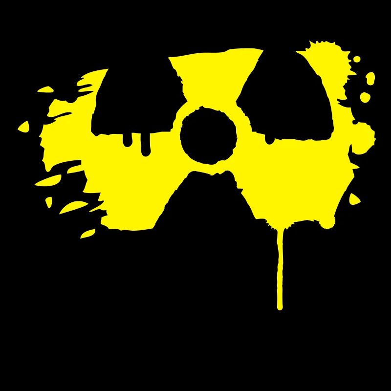 radio active sign as graffiti