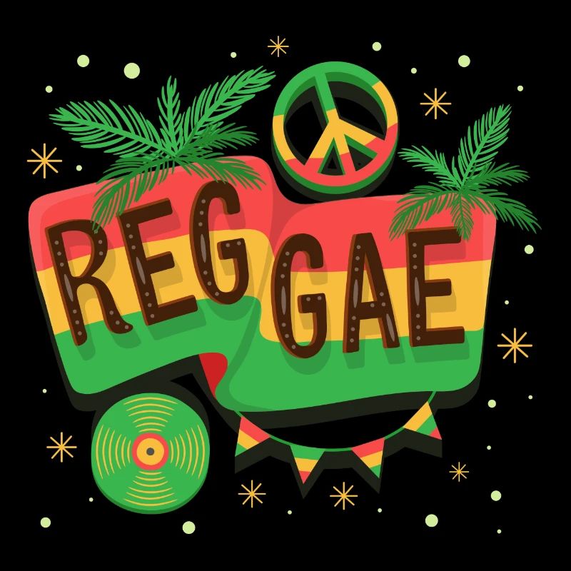 Ambiance arc-en-ciel du drapeau reggae