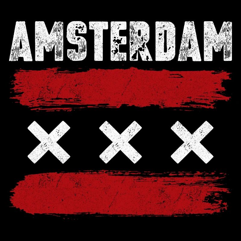 Amsterdam Red Brush Three X