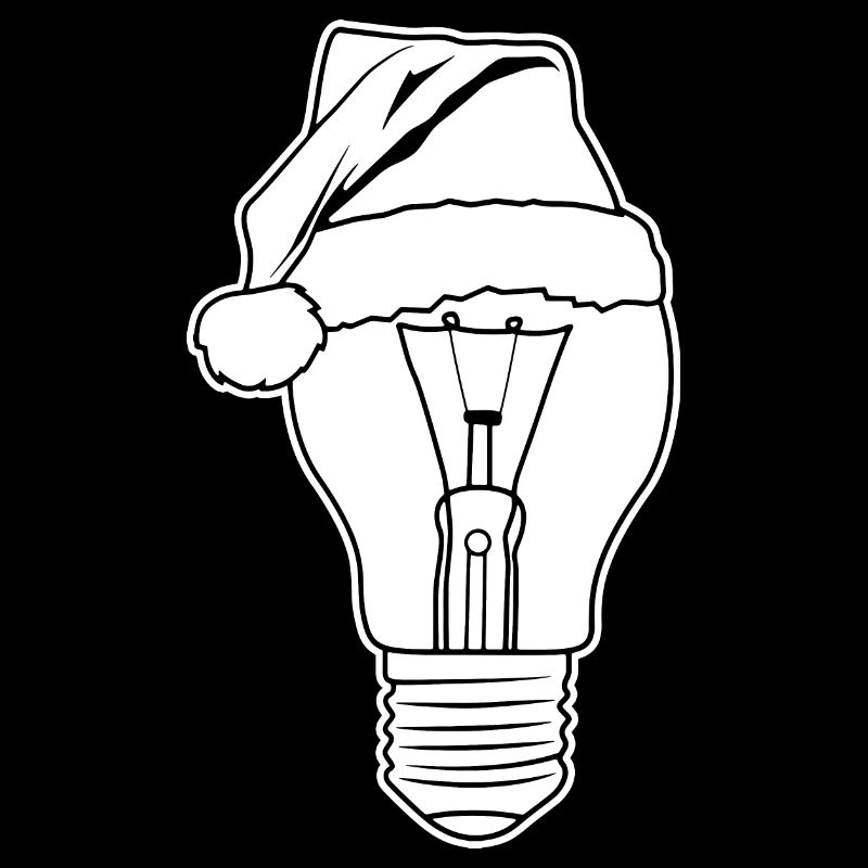 Lampe avec chapeau de Noël
