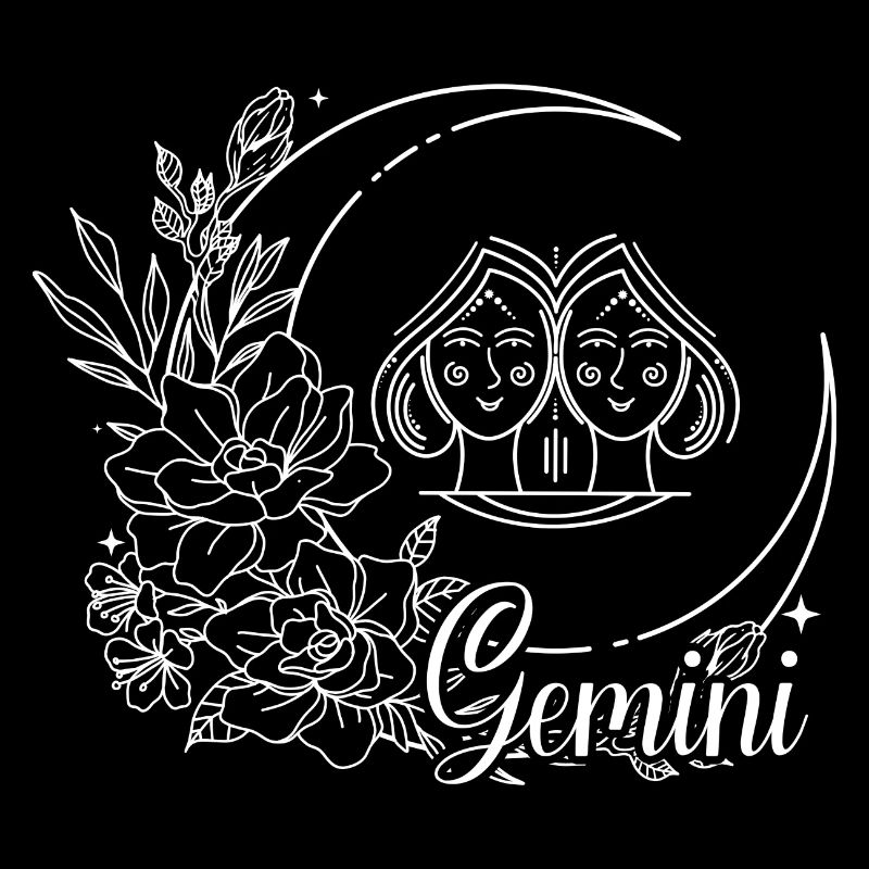 Duo floral Gémeaux-Lune