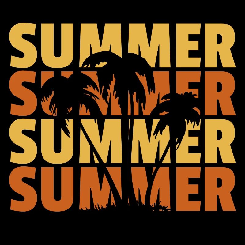 Tropical Summer Palm Tree Pattern