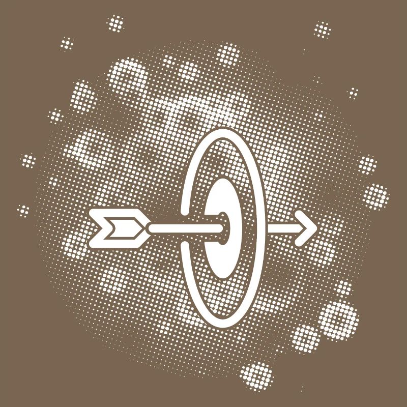 Flèche avec arrière-plan de points