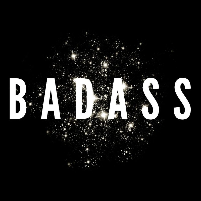 Déclaration de force mentale des étoiles paillettantes Badass