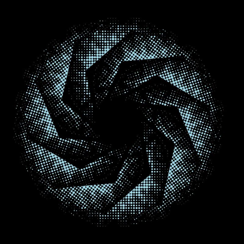 Engrenage à roue gyroscopique polygonale de forme pointillée