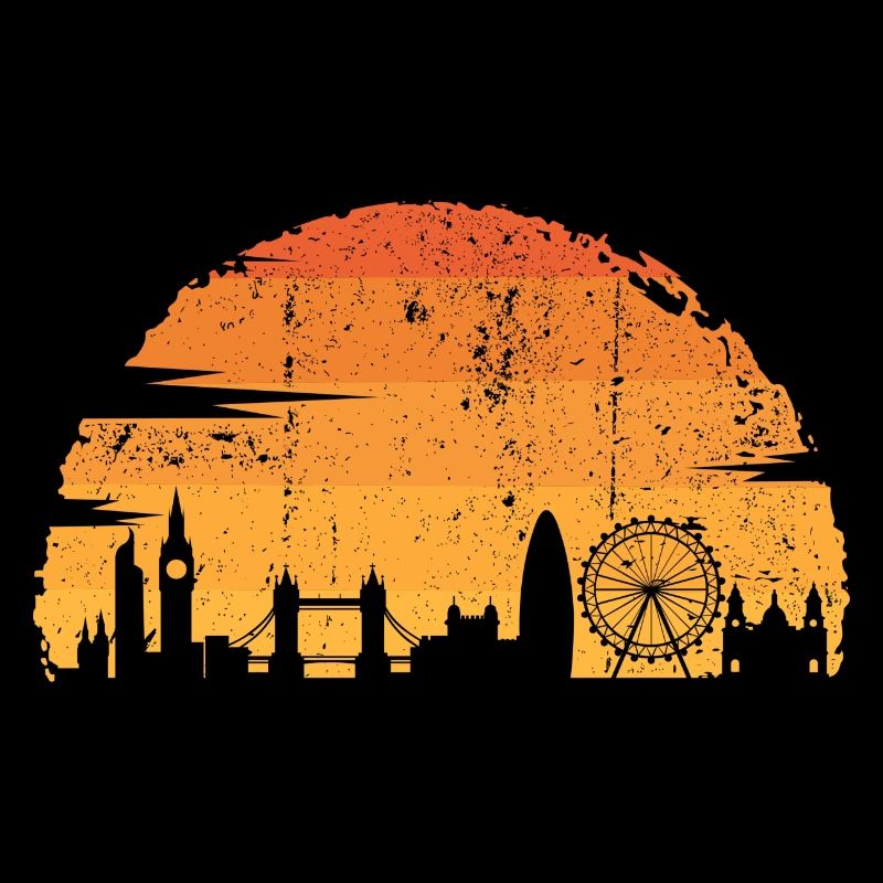 Coucher de soleil Silhouette de l’horizon de Londres