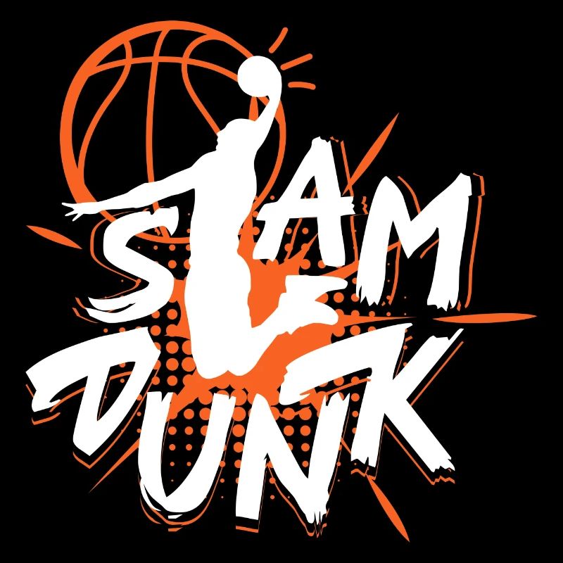 Dynamischer Basketball Spruch Design