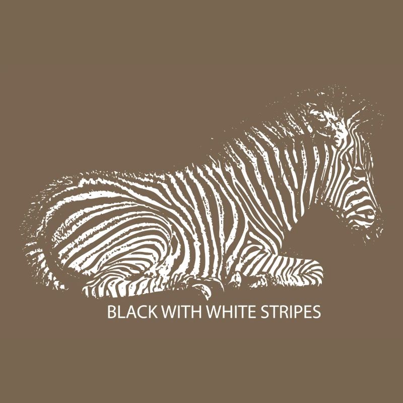 Noir avec rayures blanches