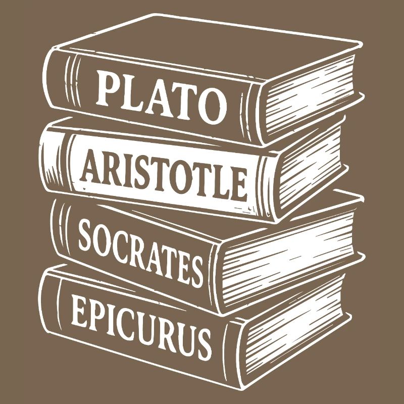 Classical Philosophers Book Stack Design