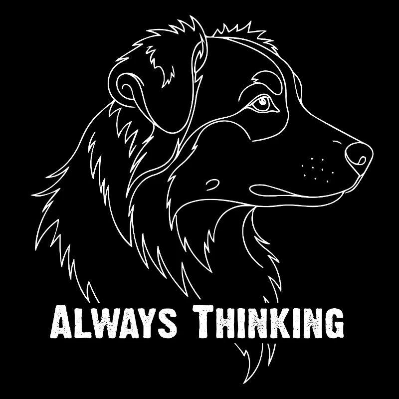 Australian Shepherd Always Thinking