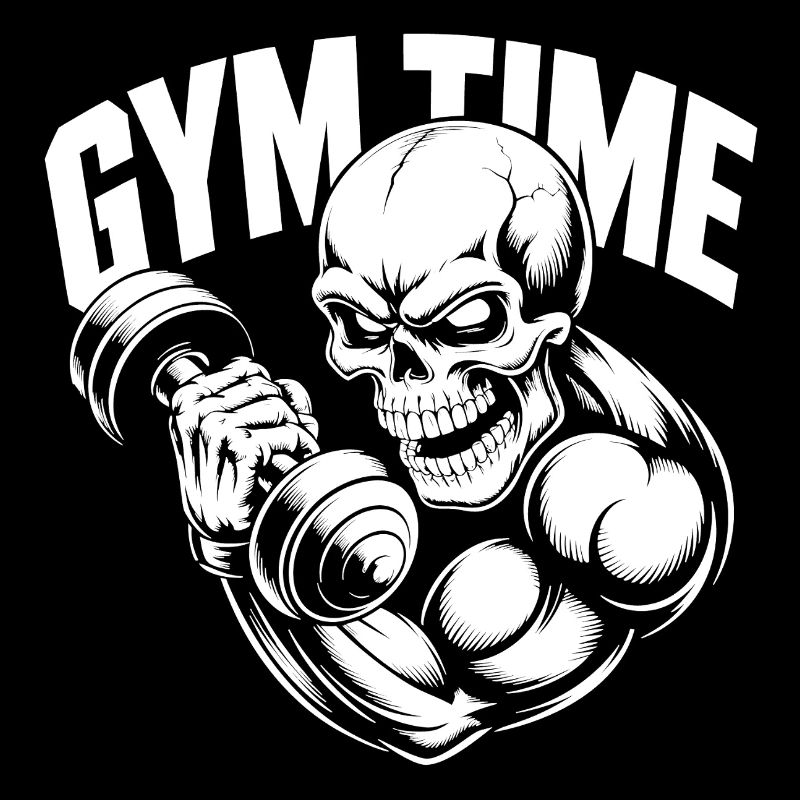 Skull Workout Musculation Gym Time