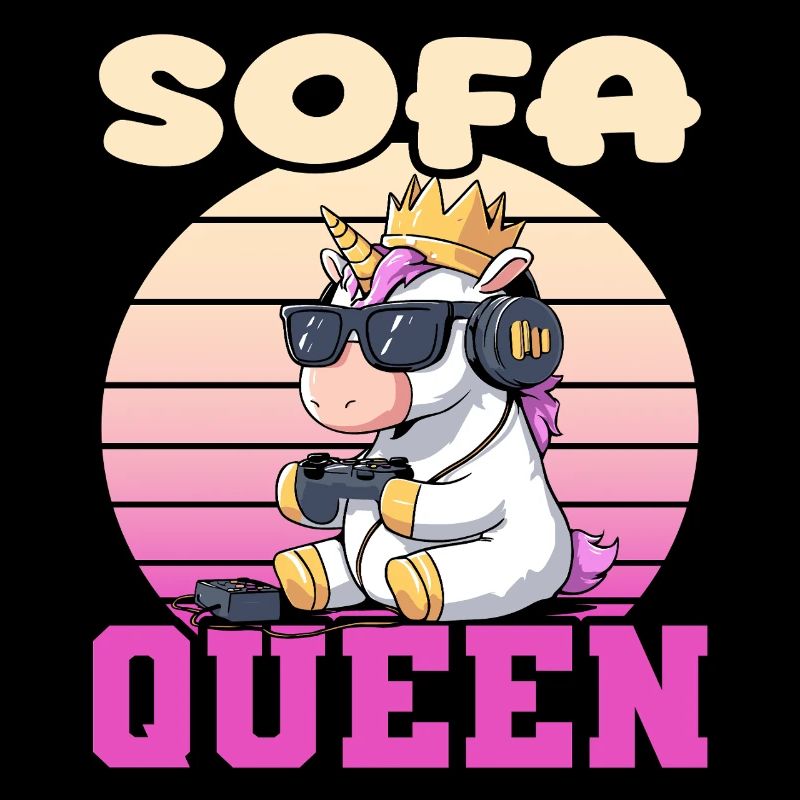 Sofa Queen - Einhorn zocken