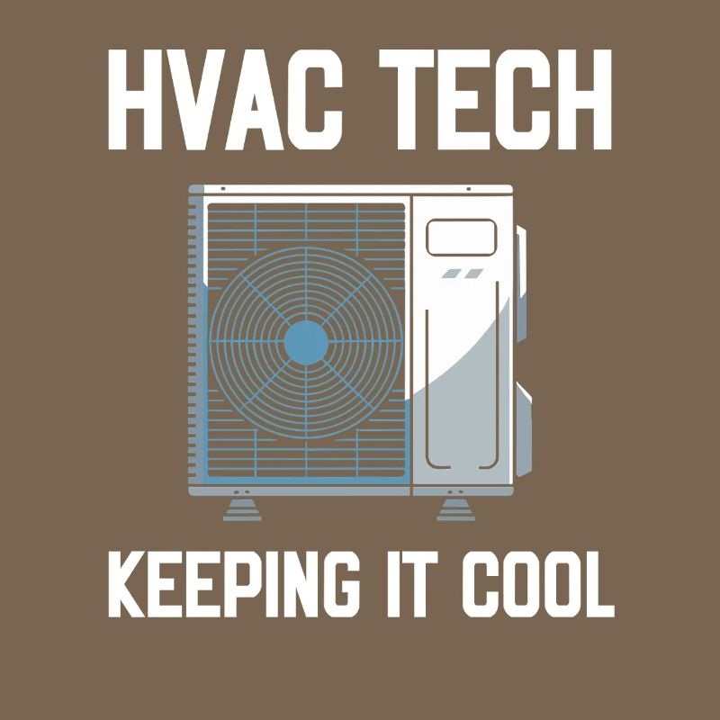 HVAC Tech Keeping It Cool Spruch Techniker