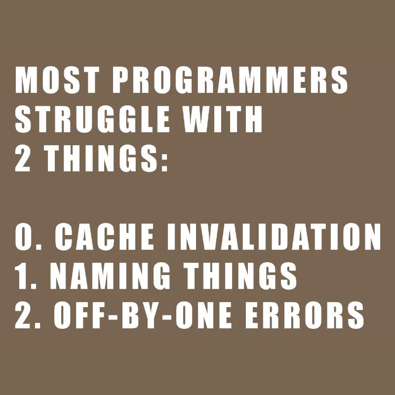 2 hard things in computer science programmer