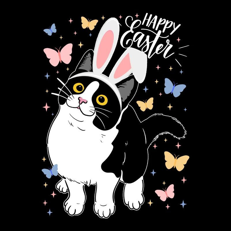 Easter Cat with Bunny Ears