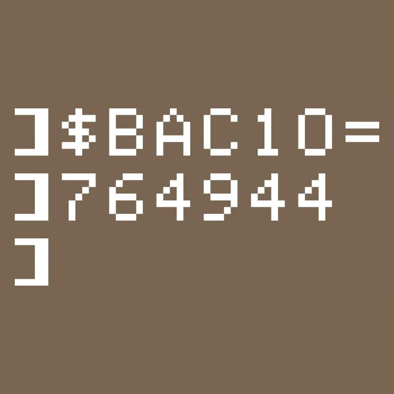 Bacio BAC10 8-Bit Esadecimale Code Nerd Pixel Art