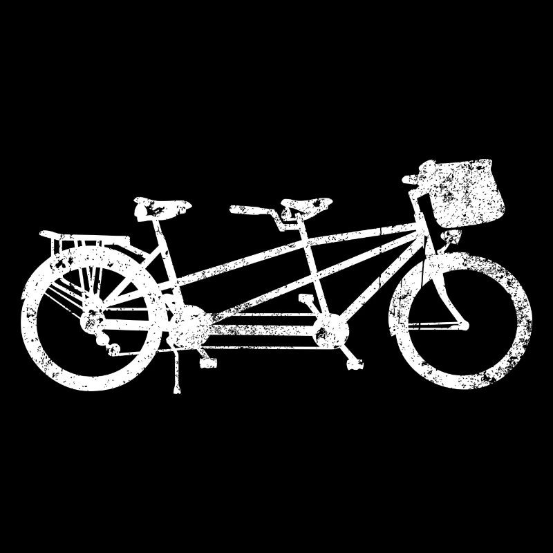 Silhouette de vélo tandem