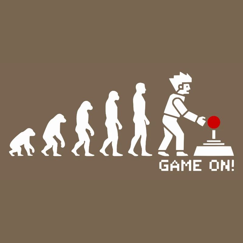Game On Evolution: Gaming Button Gamer Nerd