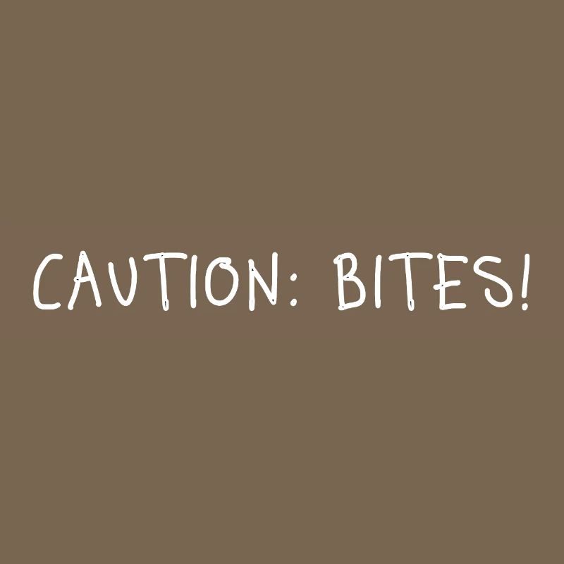 Caution: Bites! – Minimalistisches Statement