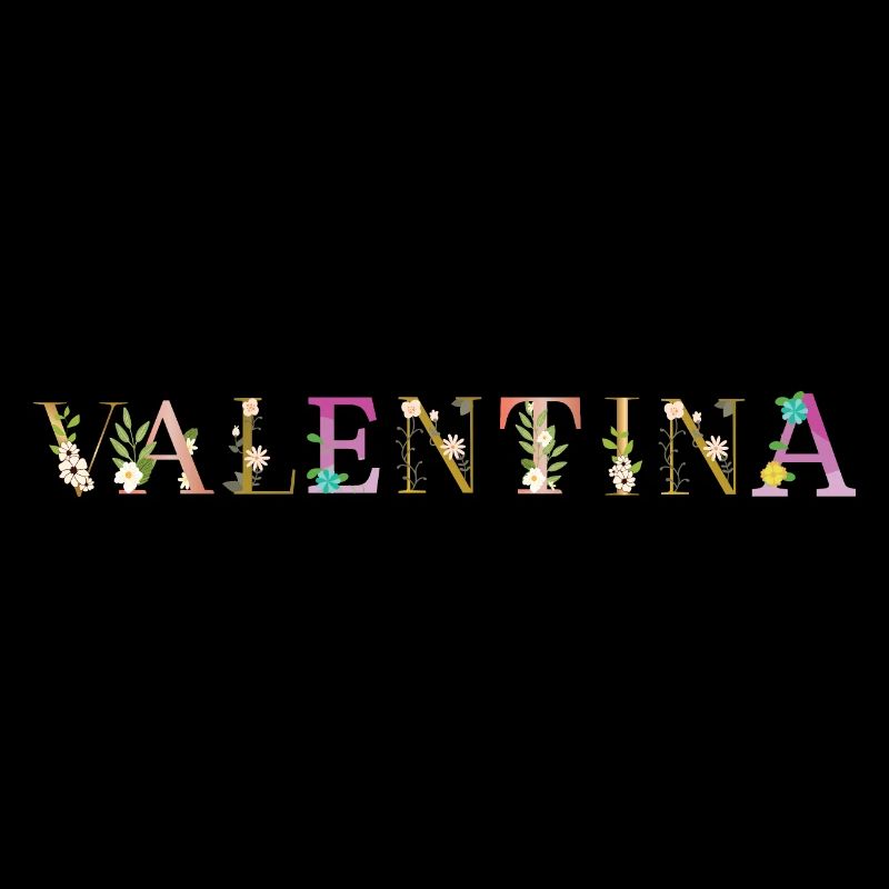 Le nom de VALENTINA orné de fleurs