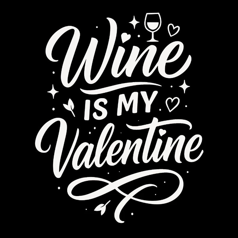 Le vin est mon t-shirt de la Saint-Valentin – Saint-Valentin