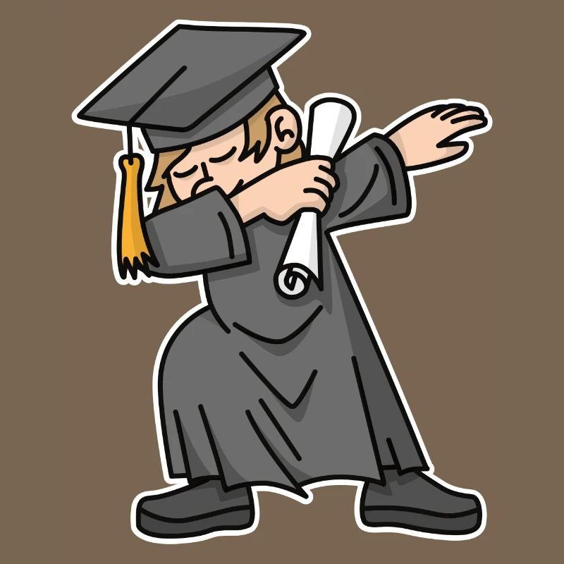 Junge Student dab dabbing Absolvent Schule