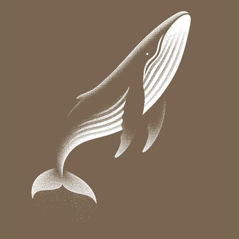Stylish Whale Dotwork Design