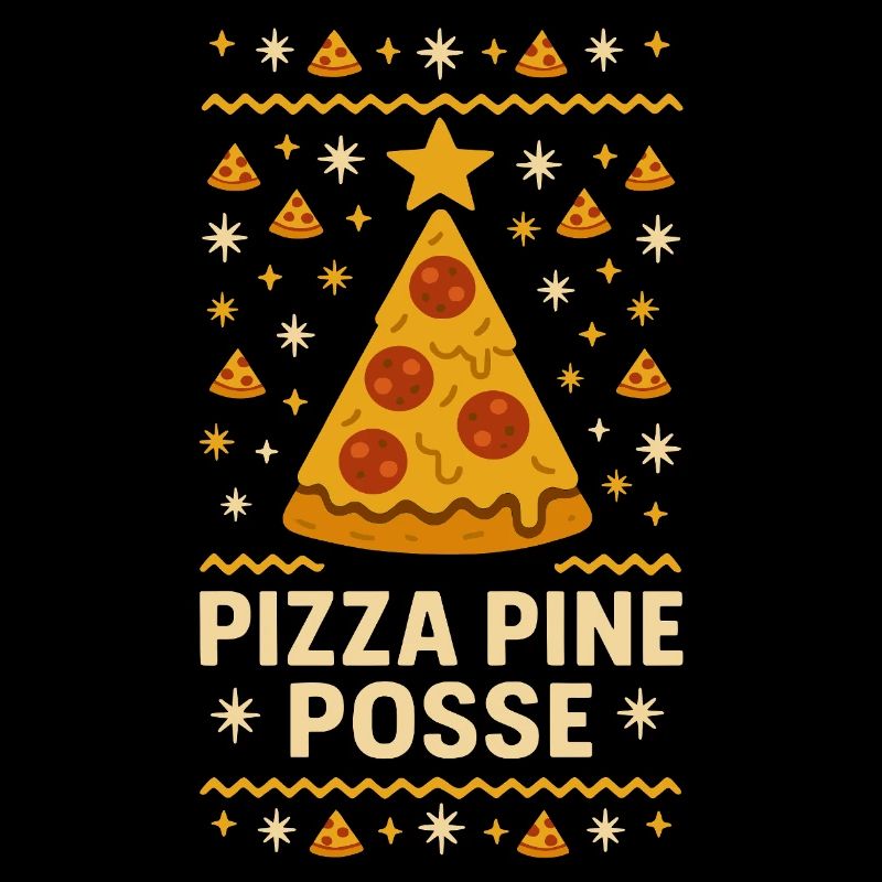 Pizza Pine Posse – Pull de Noël drôle
