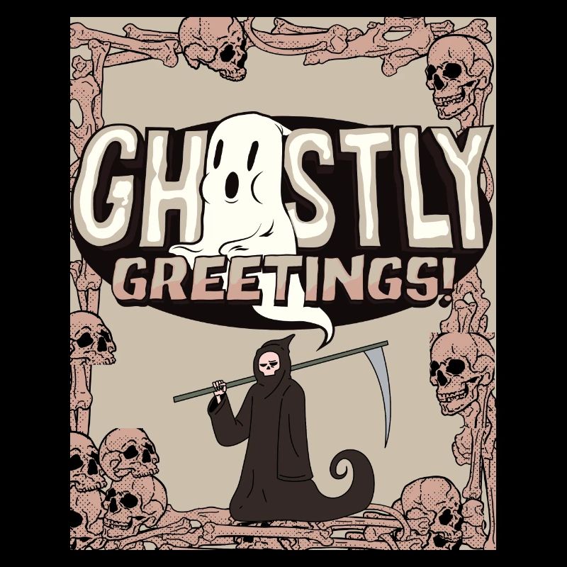 Geistlicher Sensenmann Grußdesign