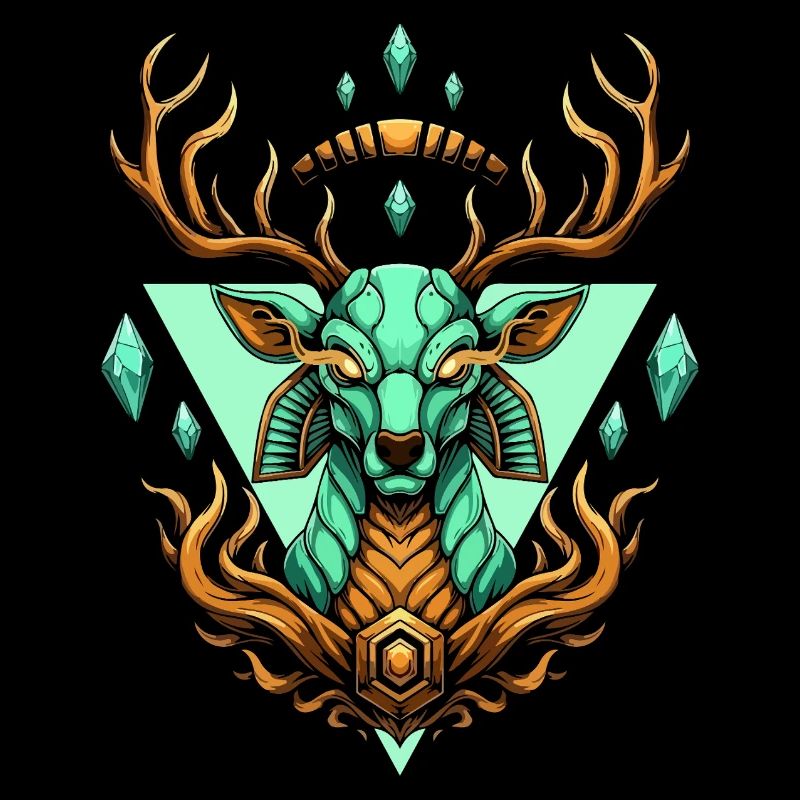 Green Crystal Deer