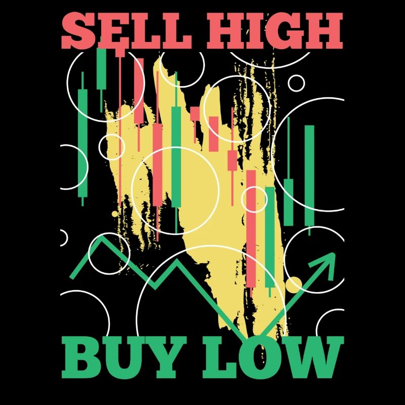 Buy Low Sell High Trading Candlestick Tee